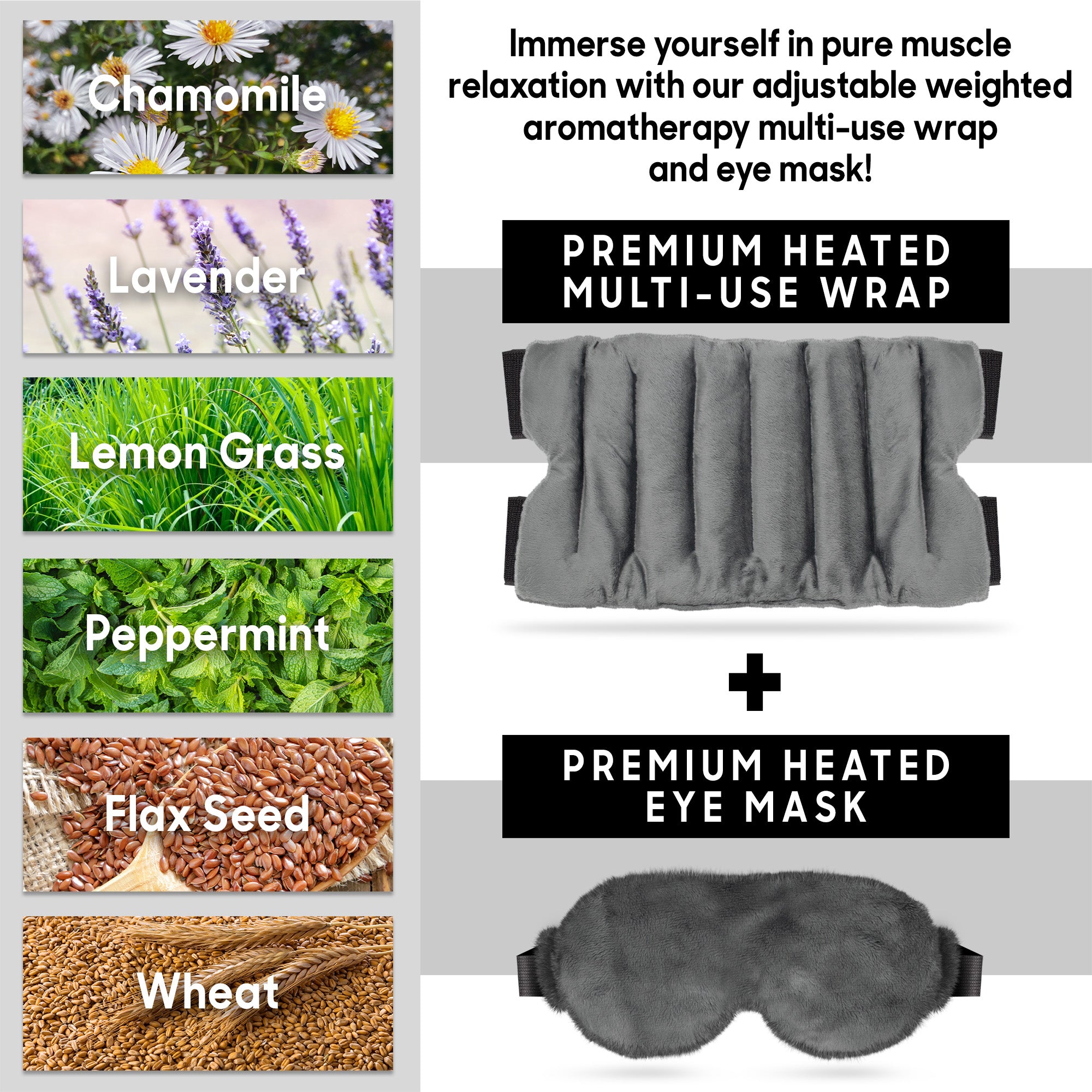 Multi Use Wrap + Premium Heated Eye Mask